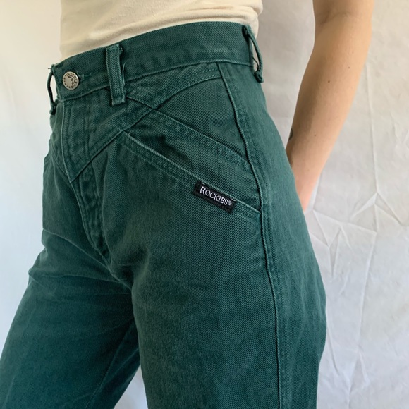 Rockies Denim - Vintage 80s Green Western Rockies Jeans